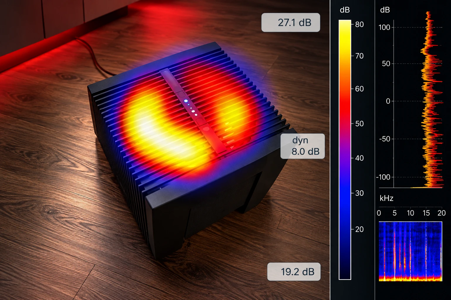 Visualización de una fuente de ruido mediante SoundCam 2.0